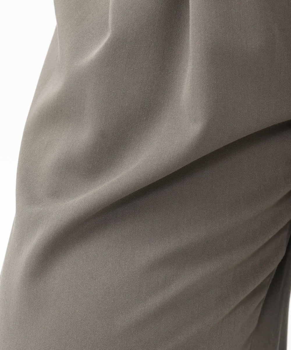 OLLAA26129 eur3(エウルキューブ) 【大きいサイズ】タックワイドパンツ カーキ(36)