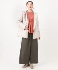 OLLAA26129 eur3(エウルキューブ) 【大きいサイズ】タックワイドパンツ カーキ(36)