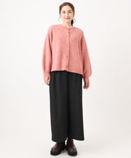 OLLAA26129 eur3(エウルキューブ) 【大きいサイズ】タックワイドパンツ ブラック(94)