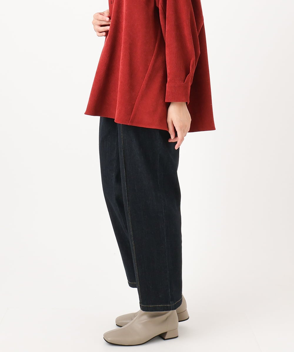 OLLAA32109 eur3(エウルキューブ) 【大きいサイズ】ストレートデニム ネイビー(57)
