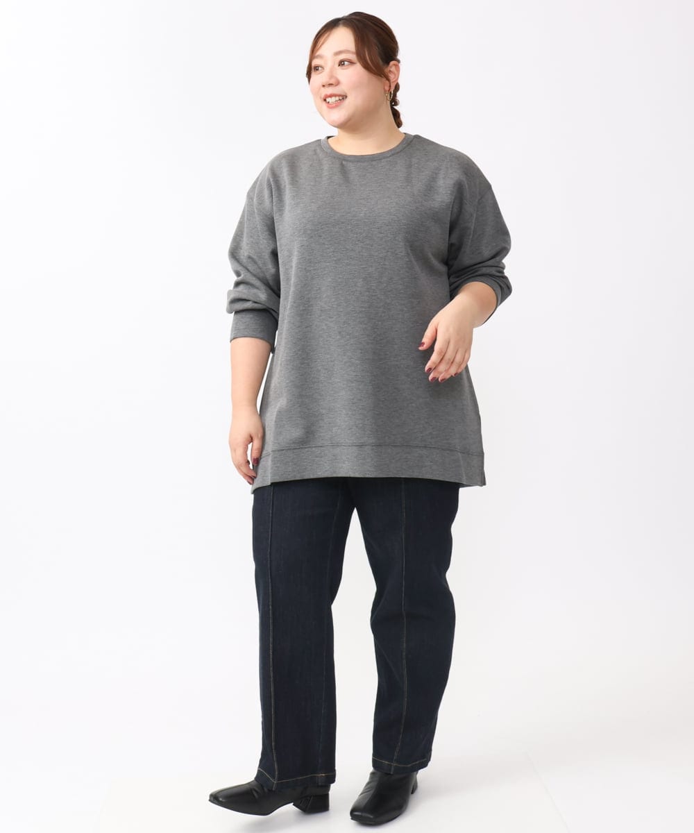 OLLAA32109 eur3(エウルキューブ) 【大きいサイズ】ストレートデニム ネイビー(57)