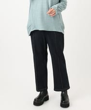 OLLAA32109 eur3(エウルキューブ) 【大きいサイズ】ストレートデニム ネイビー(57)