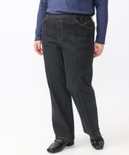 OLLAA32109 eur3(エウルキューブ) 【大きいサイズ】ストレートデニム ブラック(94)
