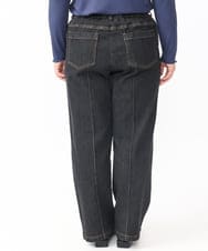 OLLAA32109 eur3(エウルキューブ) 【大きいサイズ】ストレートデニム ブラック(94)