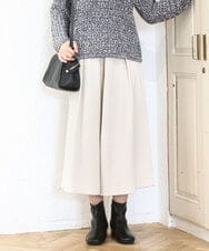 OLLAD06099 eur3(エウルキューブ) 【大きいサイズ】ウール調キュロットパンツ アイボリー(80)