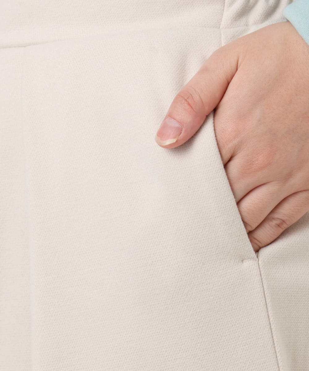 OLLAD06099 eur3(エウルキューブ) 【大きいサイズ】ウール調キュロットパンツ アイボリー(80)