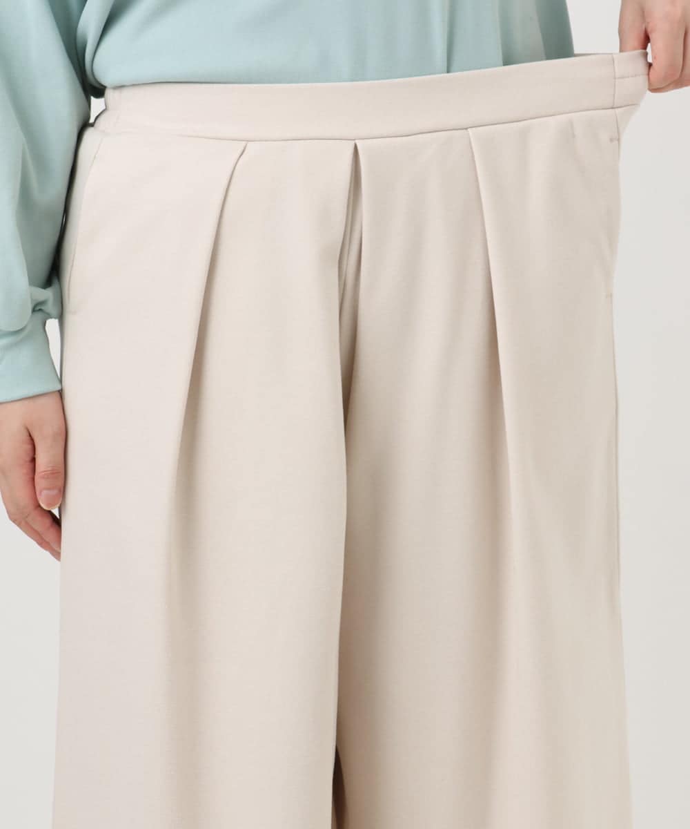 OLLAD06099 eur3(エウルキューブ) 【大きいサイズ】ウール調キュロットパンツ アイボリー(80)