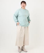 OLLAD06099 eur3(エウルキューブ) 【大きいサイズ】ウール調キュロットパンツ アイボリー(80)