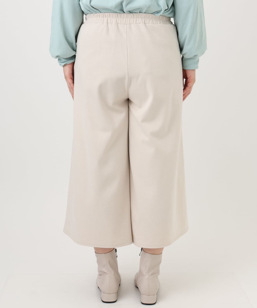 OLLAD06099 eur3(エウルキューブ) 【大きいサイズ】ウール調キュロットパンツ アイボリー(80)