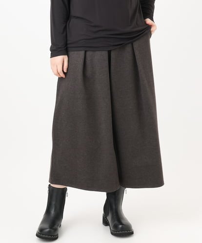 OLLAD06099 eur3 【大きいサイズ】ウール調キュロットパンツ