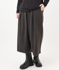OLLAD06099 eur3(エウルキューブ) 【大きいサイズ】ウール調キュロットパンツ ダークグレー(93)
