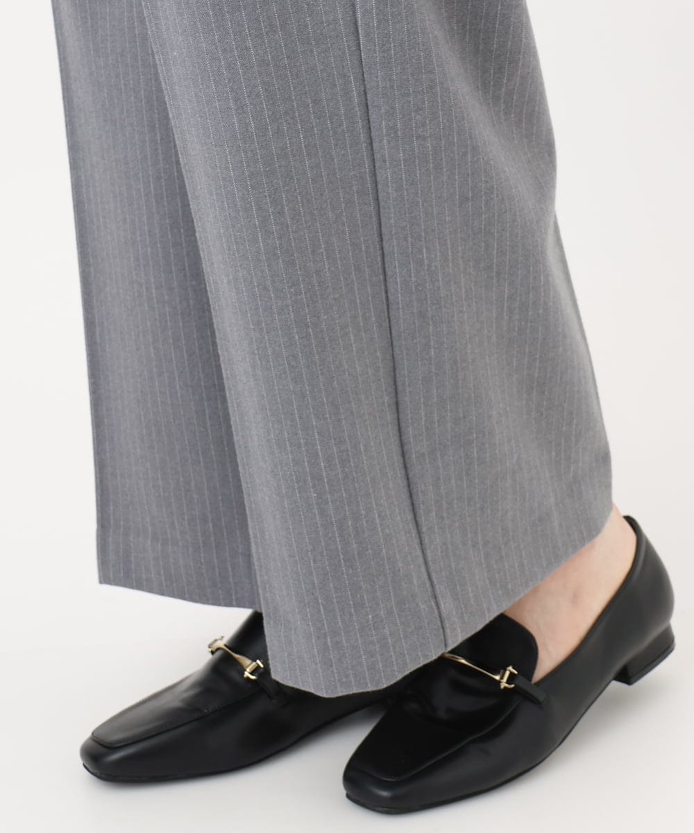 OLLAD11099 eur3(エウルキューブ) 【大きいサイズ】ロイヤルヒート裏起毛ワイドパンツ ダークグレー(93)