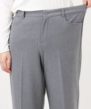 OLLAD11099 eur3(エウルキューブ) 【大きいサイズ】ロイヤルヒート裏起毛ワイドパンツ ダークグレー(93)