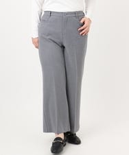 OLLAD11099 eur3(エウルキューブ) 【大きいサイズ】ロイヤルヒート裏起毛ワイドパンツ ダークグレー(93)