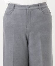 OLLAD11099 eur3(エウルキューブ) 【大きいサイズ】ロイヤルヒート裏起毛ワイドパンツ ダークグレー(93)