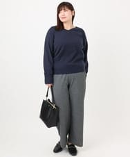 OLLAD12099 eur3(エウルキューブ) 【大きいサイズ】イージーワイドパンツ グレー(92)