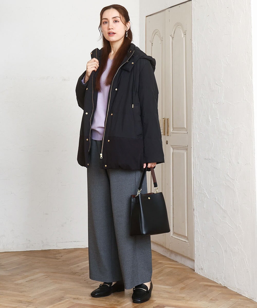 OLLAD12099 eur3(エウルキューブ) 【大きいサイズ】イージーワイドパンツ グレー(92)