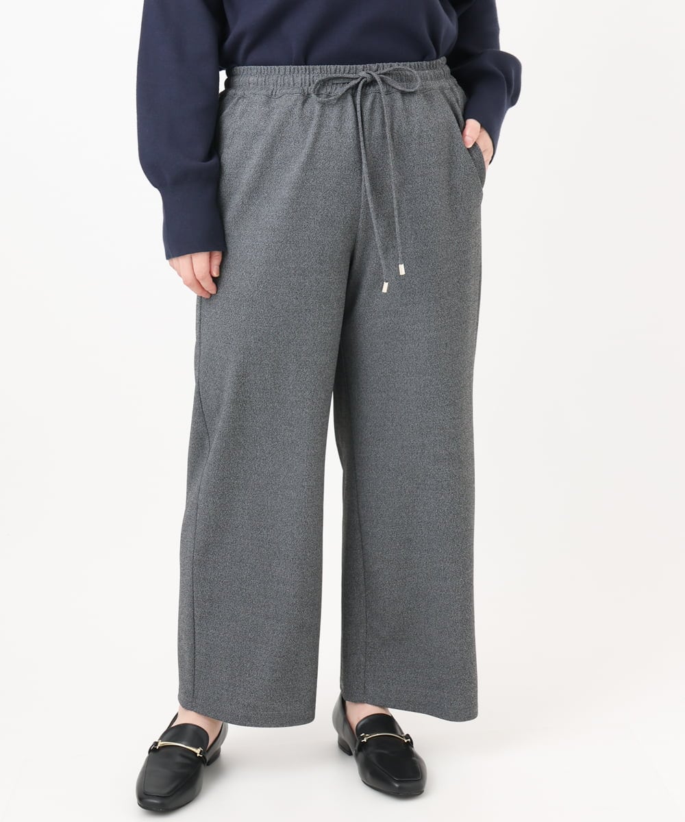 OLLAD12099 eur3(エウルキューブ) 【大きいサイズ】イージーワイドパンツ グレー(92)