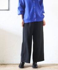 OLLAD12099 eur3(エウルキューブ) 【大きいサイズ】イージーワイドパンツ ブラック(94)