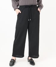 OLLAD12099 eur3(エウルキューブ) 【大きいサイズ】イージーワイドパンツ ブラック(94)