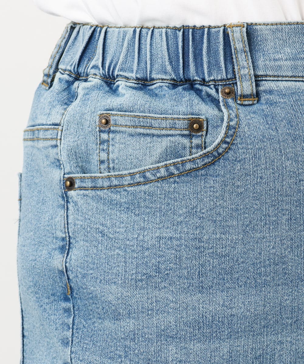 OLLAD24109 eur3(エウルキューブ) 【大きいサイズ】ストレートデニムパンツ ブルー(55)