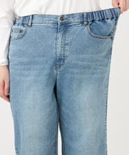 OLLAD24109 eur3(エウルキューブ) 【大きいサイズ】ストレートデニムパンツ ブルー(55)