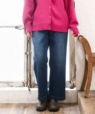 OLLAD24109 eur3(エウルキューブ) 【大きいサイズ】ストレートデニムパンツ ネイビー(57)