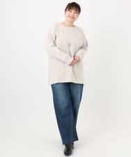 OLLAD24109 eur3(エウルキューブ) 【大きいサイズ】ストレートデニムパンツ ネイビー(57)