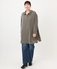 OLLAD24109 eur3(エウルキューブ) 【大きいサイズ】ストレートデニムパンツ ネイビー(57)