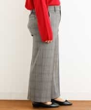 OLLAP02090 eur3(エウルキューブ) 【大きいサイズ】裏起毛センタープレスストレートパンツ ダークグレー(93)