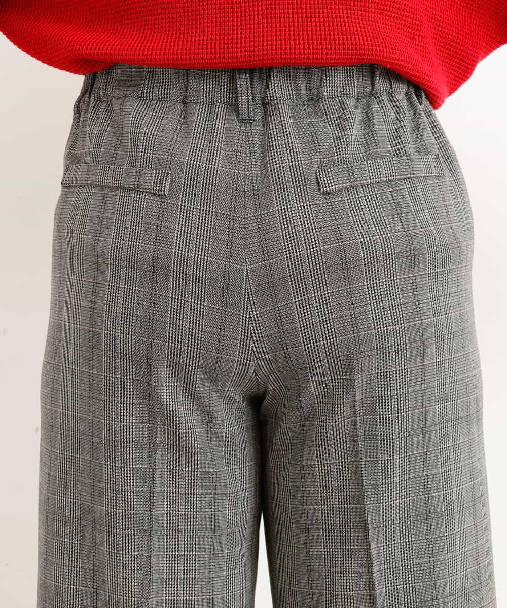 OLLAP02090 eur3(エウルキューブ) 【大きいサイズ】裏起毛センタープレスストレートパンツ ダークグレー(93)