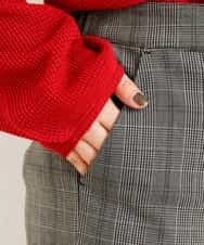 OLLAP02090 eur3(エウルキューブ) 【大きいサイズ】裏起毛センタープレスストレートパンツ ダークグレー(93)