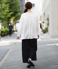 OLLAP02090 eur3(エウルキューブ) 【大きいサイズ】裏起毛センタープレスストレートパンツ ブラック(94)