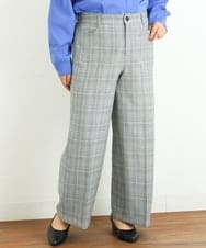OLLAS03090 eur3(エウルキューブ) 【大きいサイズ】ロイヤルヒートワイドパンツ グレー(92)