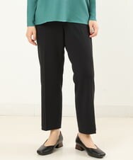 OLLAS18100 eur3(エウルキューブ) 【大きいサイズ/11号サイズあり/セットアップ対応】カットジョーゼットテーパードパンツ ブラック(94)