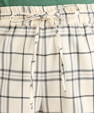 OLLAS24080 eur3(エウルキューブ) 【大きいサイズ/a.v.v×eur3】チェック柄ワイドストレートパンツ アイボリー(80)