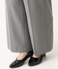 OLLAV06099 eur3(エウルキューブ) 【大きいサイズ】ロイヤルヒート裏起毛ワイドパンツ ダークグレー(93)