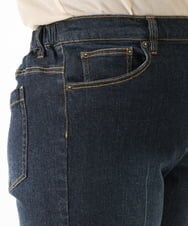 OLLAV19099 eur3(エウルキューブ) 【大きいサイズ】ストレッチワイドデニムパンツ ネイビー(57)