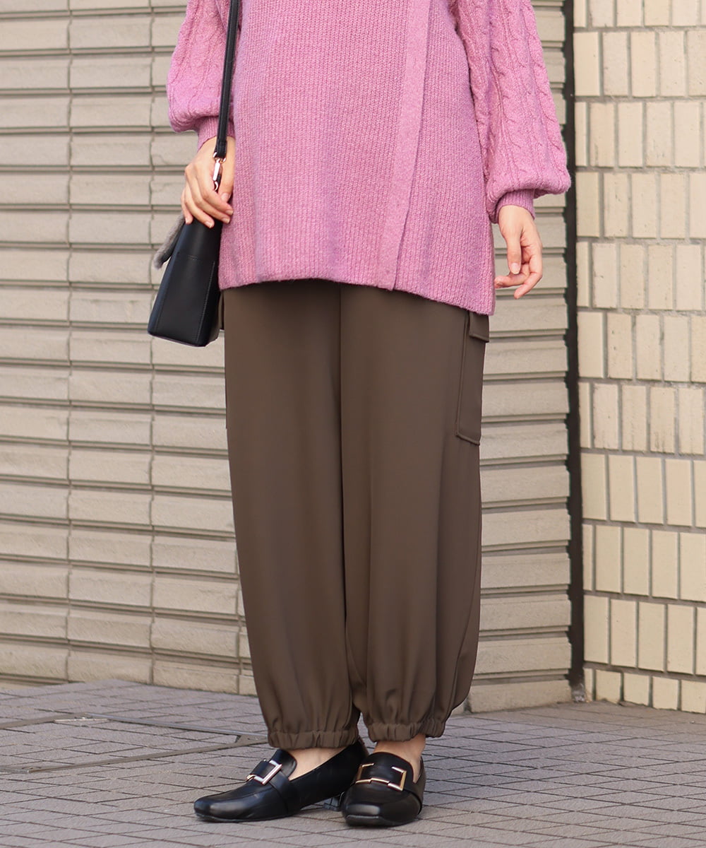 OLLAV28129 eur3(エウルキューブ) 【大きいサイズ】ストレッチカーゴパンツ カーキ(36)