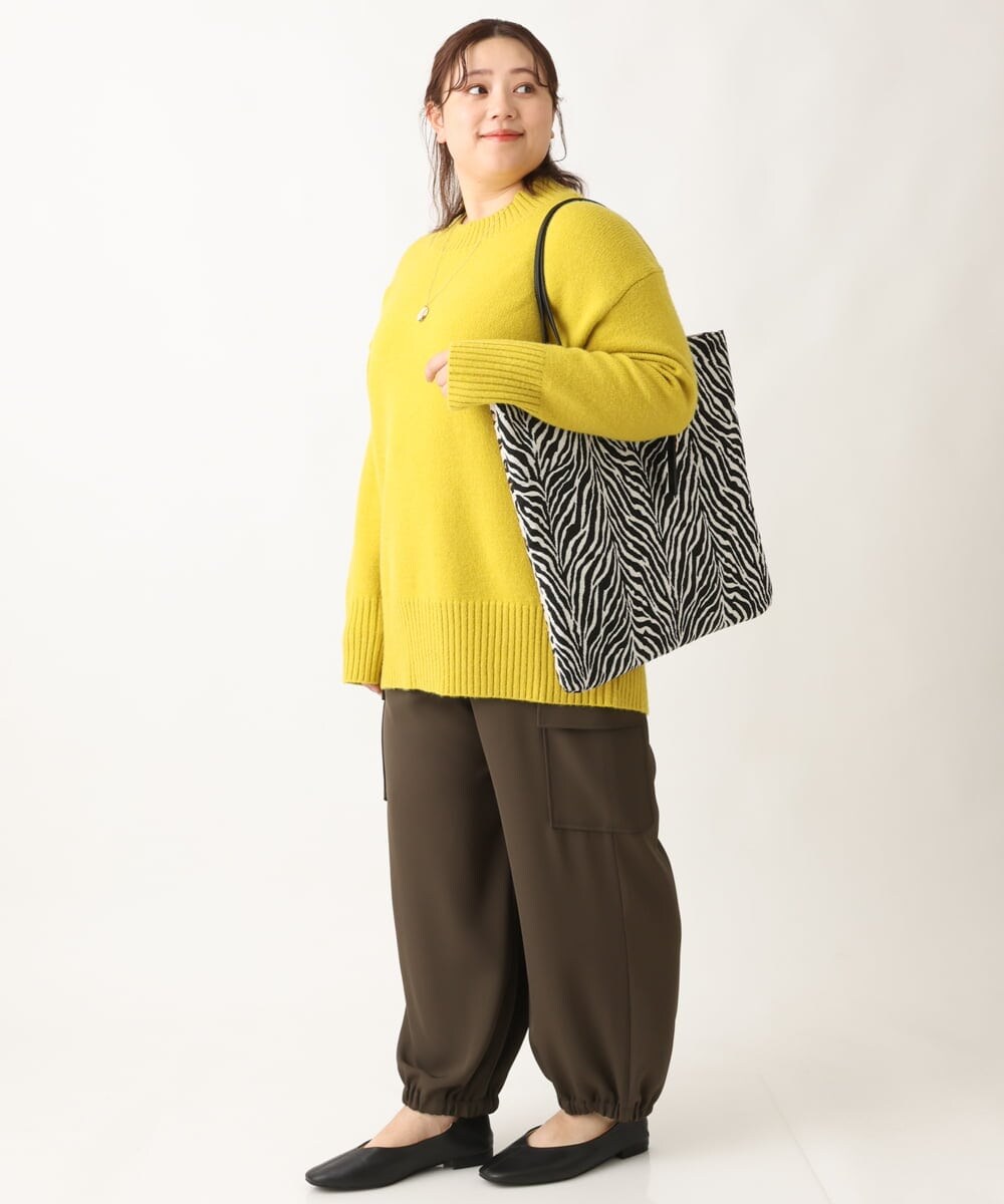 OLLAV28129 eur3(エウルキューブ) 【大きいサイズ】ストレッチカーゴパンツ カーキ(36)