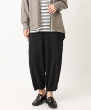 OLLAV28129 eur3(エウルキューブ) 【大きいサイズ】ストレッチカーゴパンツ ブラック(94)