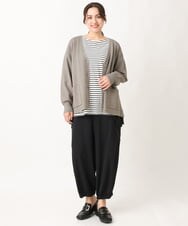OLLAV28129 eur3(エウルキューブ) 【大きいサイズ】ストレッチカーゴパンツ ブラック(94)