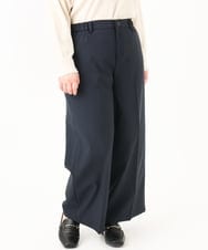 OLLBA12139 eur3(エウルキューブ) 【大きいサイズ/11号サイズあり】Wクロスセンタープレスワイドパンツ ネイビー(57)