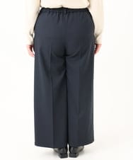 OLLBA12139 eur3(エウルキューブ) 【大きいサイズ/11号サイズあり】Wクロスセンタープレスワイドパンツ ネイビー(57)