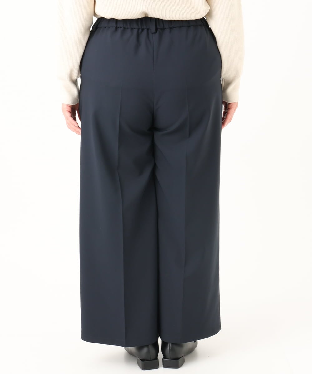 OLLBA12139 eur3(エウルキューブ) 【大きいサイズ/11号サイズあり】Wクロスセンタープレスワイドパンツ ネイビー(57)