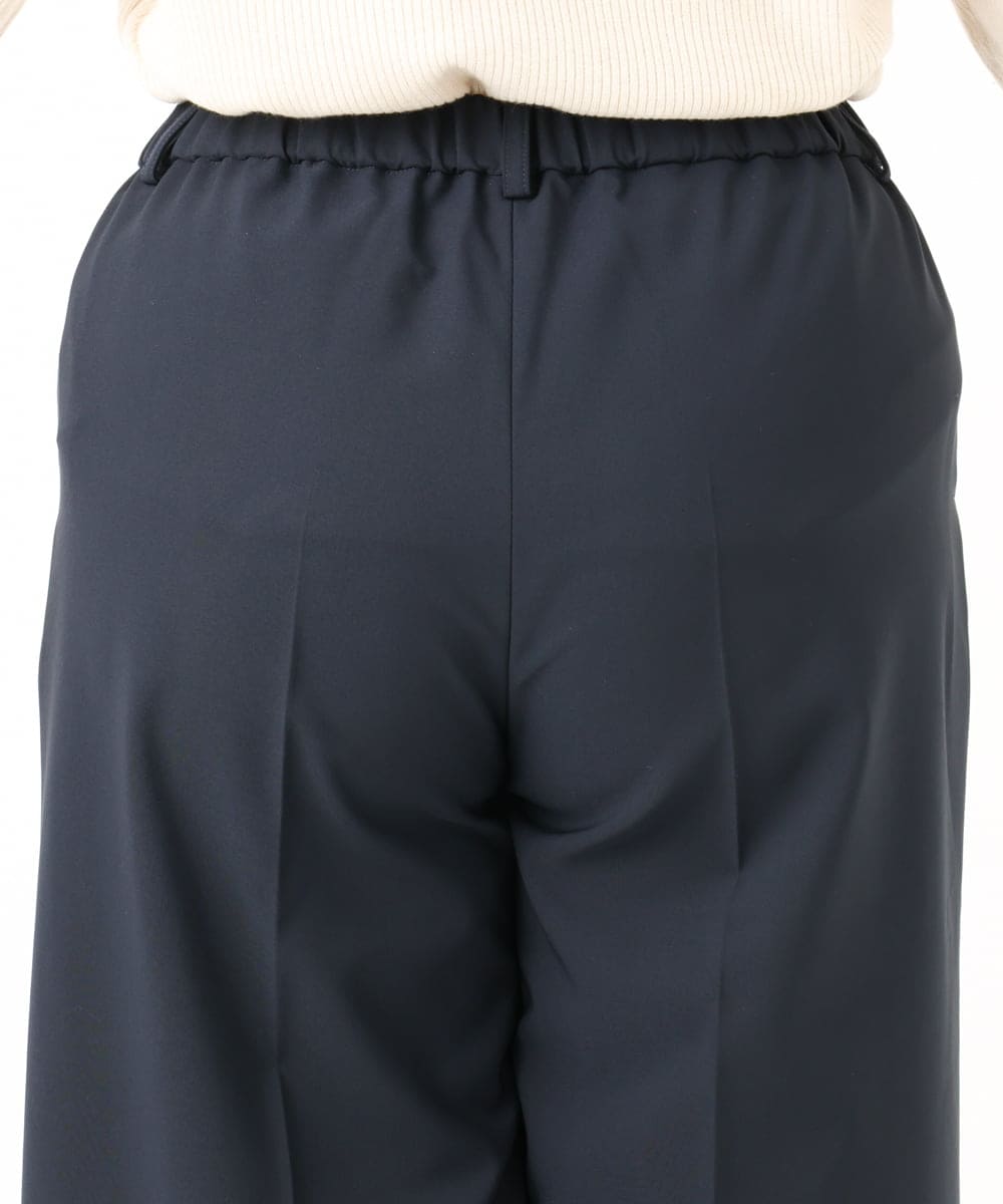 OLLBA12139 eur3(エウルキューブ) 【大きいサイズ/11号サイズあり】Wクロスセンタープレスワイドパンツ ネイビー(57)