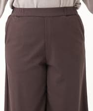 OLLBA27099 eur3(エウルキューブ) 【大きいサイズ】ジャージーキュロットパンツ ダークブラウン(87)