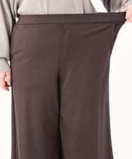 OLLBA27099 eur3(エウルキューブ) 【大きいサイズ】ジャージーキュロットパンツ ダークブラウン(87)