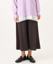 OLLBA27099 eur3(エウルキューブ) 【大きいサイズ】ジャージーキュロットパンツ ダークブラウン(87)