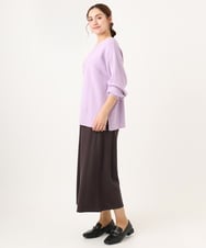 OLLBA27099 eur3(エウルキューブ) 【大きいサイズ】ジャージーキュロットパンツ ダークブラウン(87)